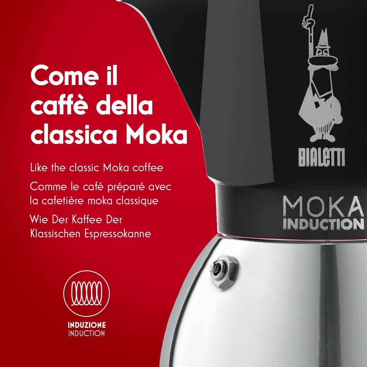 Bialetti Moka Induction Cafetera Italiana Espresso por Inducción
